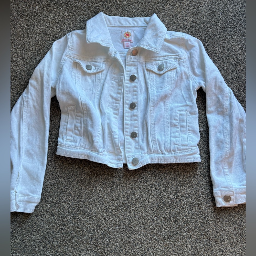 Total Girl White Jean Jacket for Kids